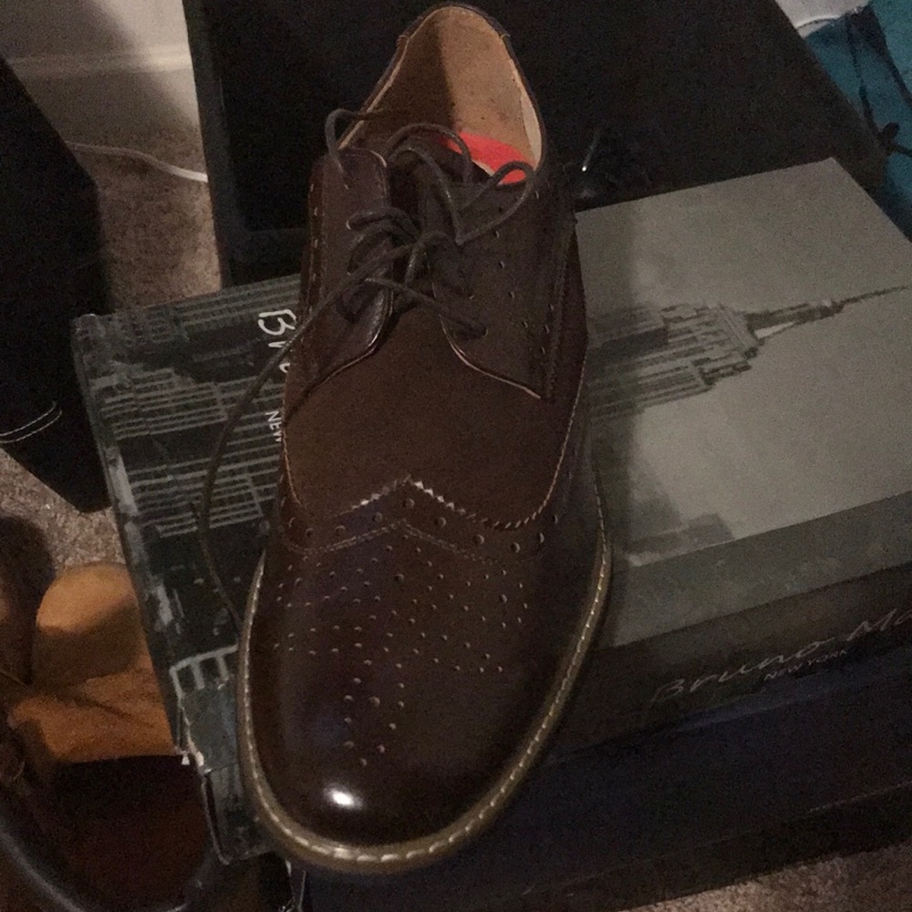 Brown leather/suede shoes